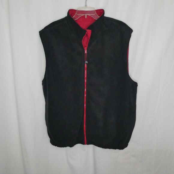 The Ellen Degeneres TV Show Vest Womens XL Red Black Reversible Nylon Fleece - Picture 8 of 10
